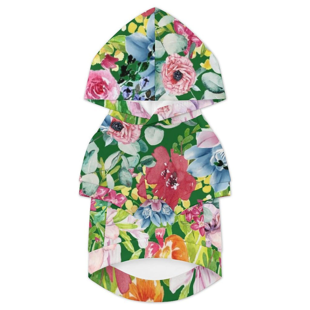 Bright Floral Pet Hoodie (Small Size)