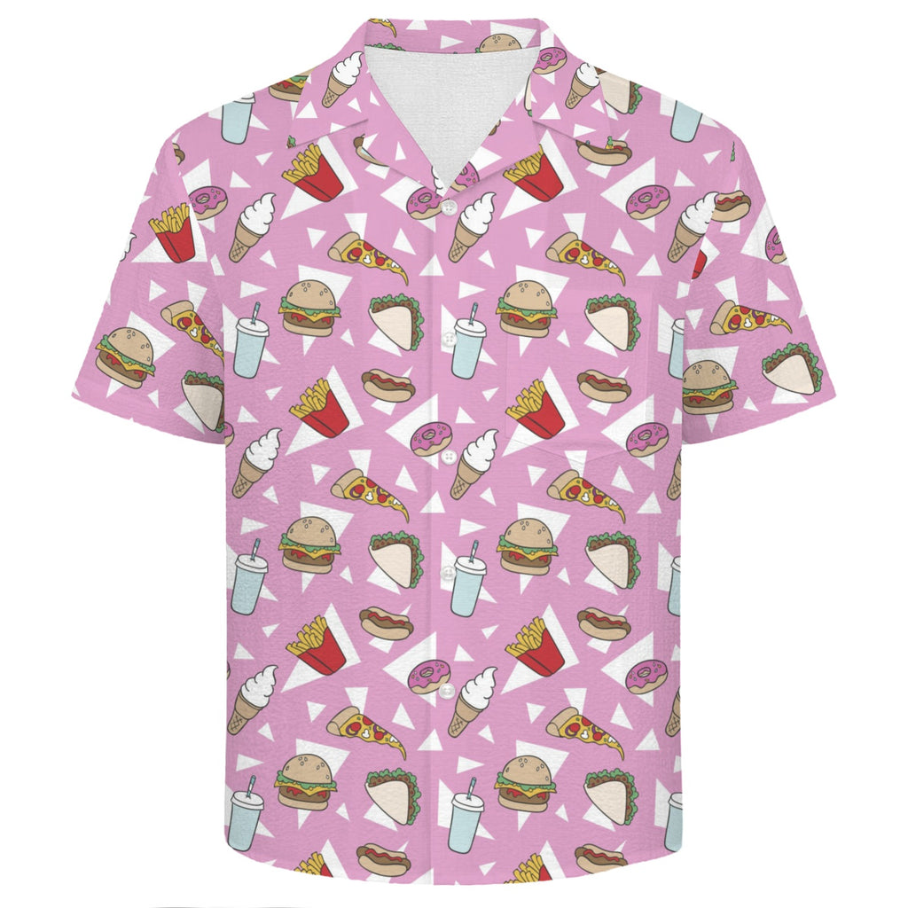 Fast Food Men's Crinkle Hawaiian Shirt