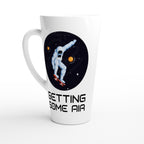 Astronaut Skateboard, Getting Some Air - White Latte 17oz Ceramic Mug Default Title Latte Mug Globally Fulfilled Space