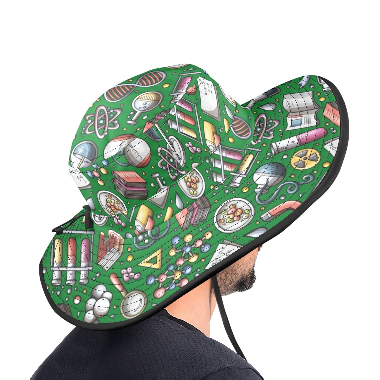 Science Love Wide Brim Bucket Hat Wide Brim Bucket Hat Printed Offshore Science