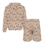 Peace And Love Men's Lightweight Sun Hoodie & Shorts Set Men's Lightweight Sun Hoodie & Shorts Printed Offshore Retro