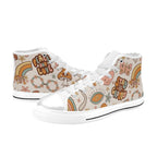 Peace And Love Kids High Top Canvas Shoes