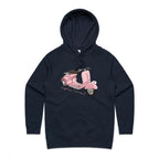 Explore More - Womens Hoodie Navy Womens Hoodie Printed In Australia