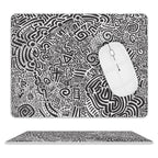 Black And White Leather Mouse Pad white One size Leather Mouse Pad Printed Offshore