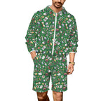 Science Love Men's Lightweight Sun Hoodie & Shorts Set 4XL Men's Lightweight Sun Hoodie & Shorts Printed Offshore Science