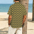 Painted Sunflower Men's Crinkle Hawaiian Shirt