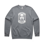 Alien, Allergic To Humans - AS Colour Stencil Crew Sweatshirt Gravel Sweatshirt Printed In Australia Sci Fi