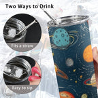 Galaxy - 20oz Tall Skinny Tumbler with Lid and Straw