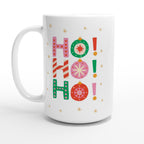 Christmas Ho Ho Ho - White 15oz Ceramic Mug Default Title Christmas 15oz Mug Christmas Globally Fulfilled