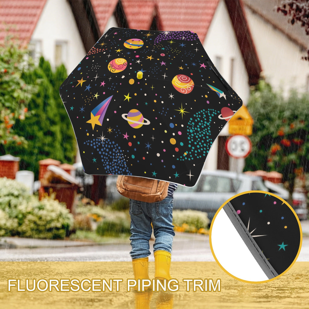 Colourful Space Kids Safe Round Corner Umbrella Kids Safe Round Corner Umbrella Printed Offshore Space