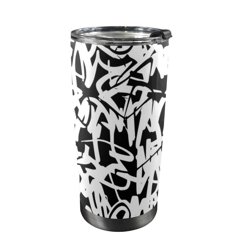 Graffiti - 20oz Mobile Tumbler with Lid (Black Lock) One Size 20oz Travel Mug Printed Offshore