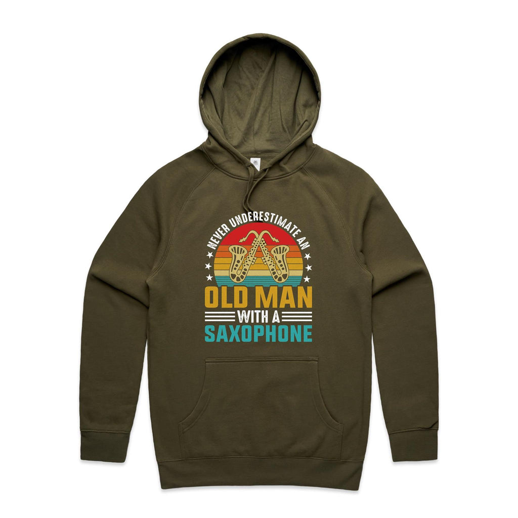 Never Underestimate An Old Man With A Saxophone - Men's AS Colour Hoodie