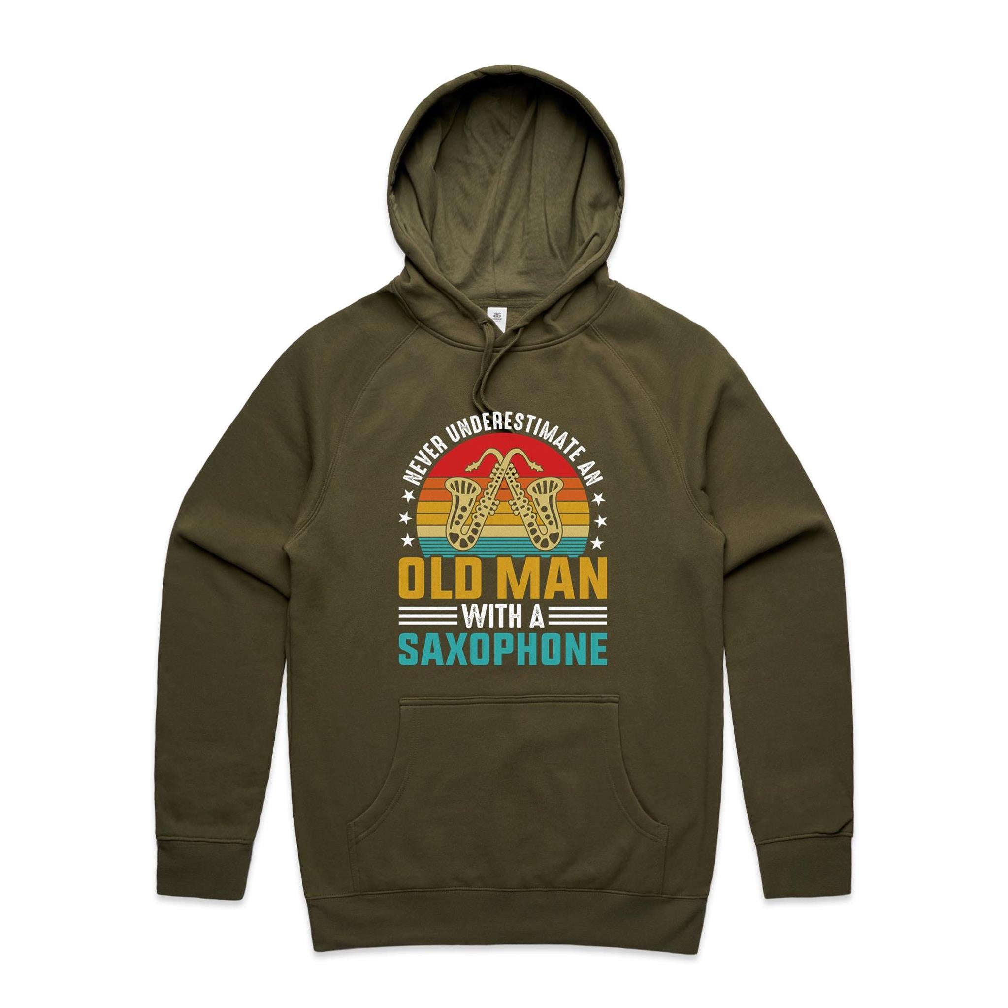 Never Underestimate An Old Man With A Saxophone - Men's AS Colour Hoodie