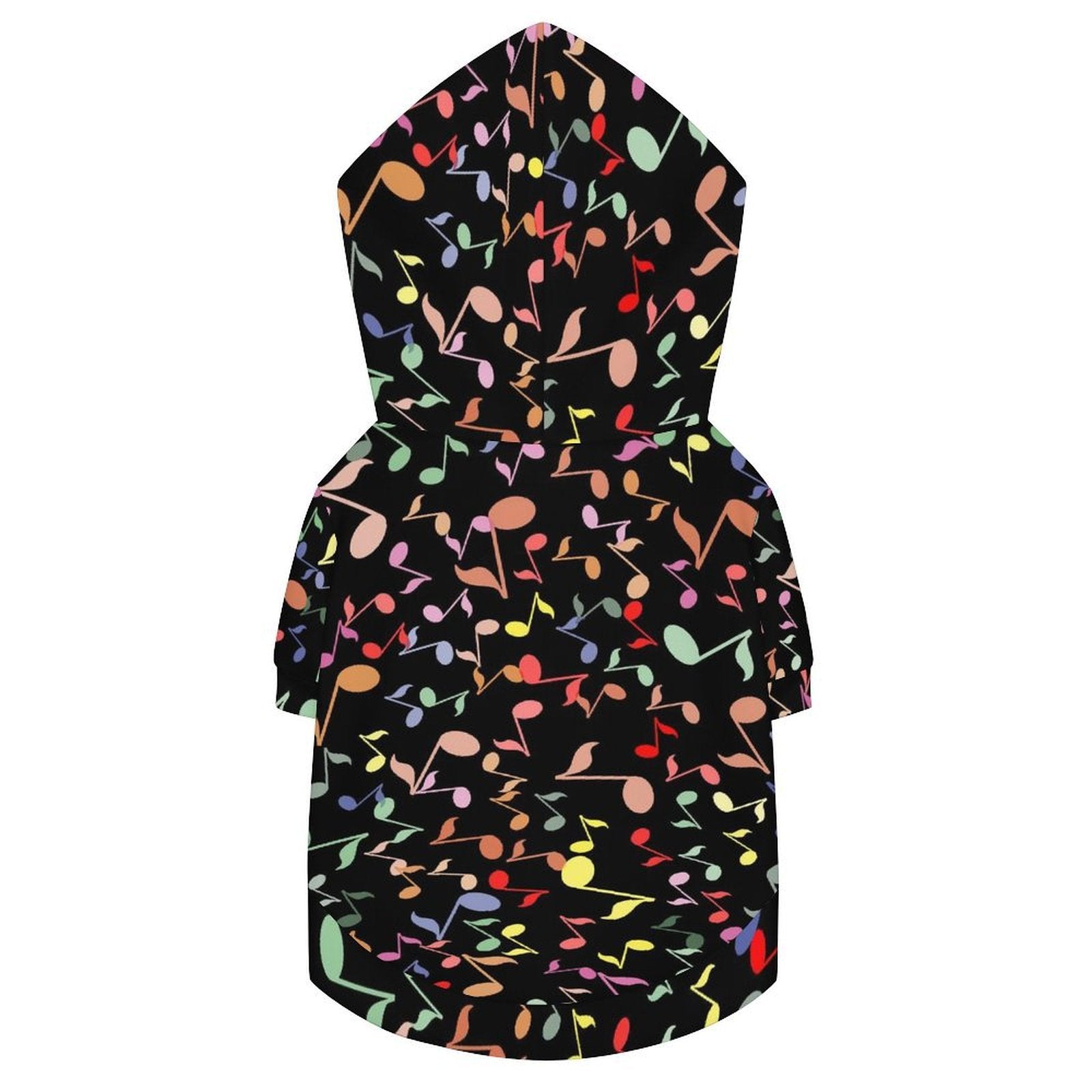 Quavers Colourful Music Notes Pet Hoodie (Large Size)
