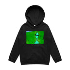 Alien Backing Into Hedge Meme - Kids Hoodie Black Kids Hoodie Printed In Australia