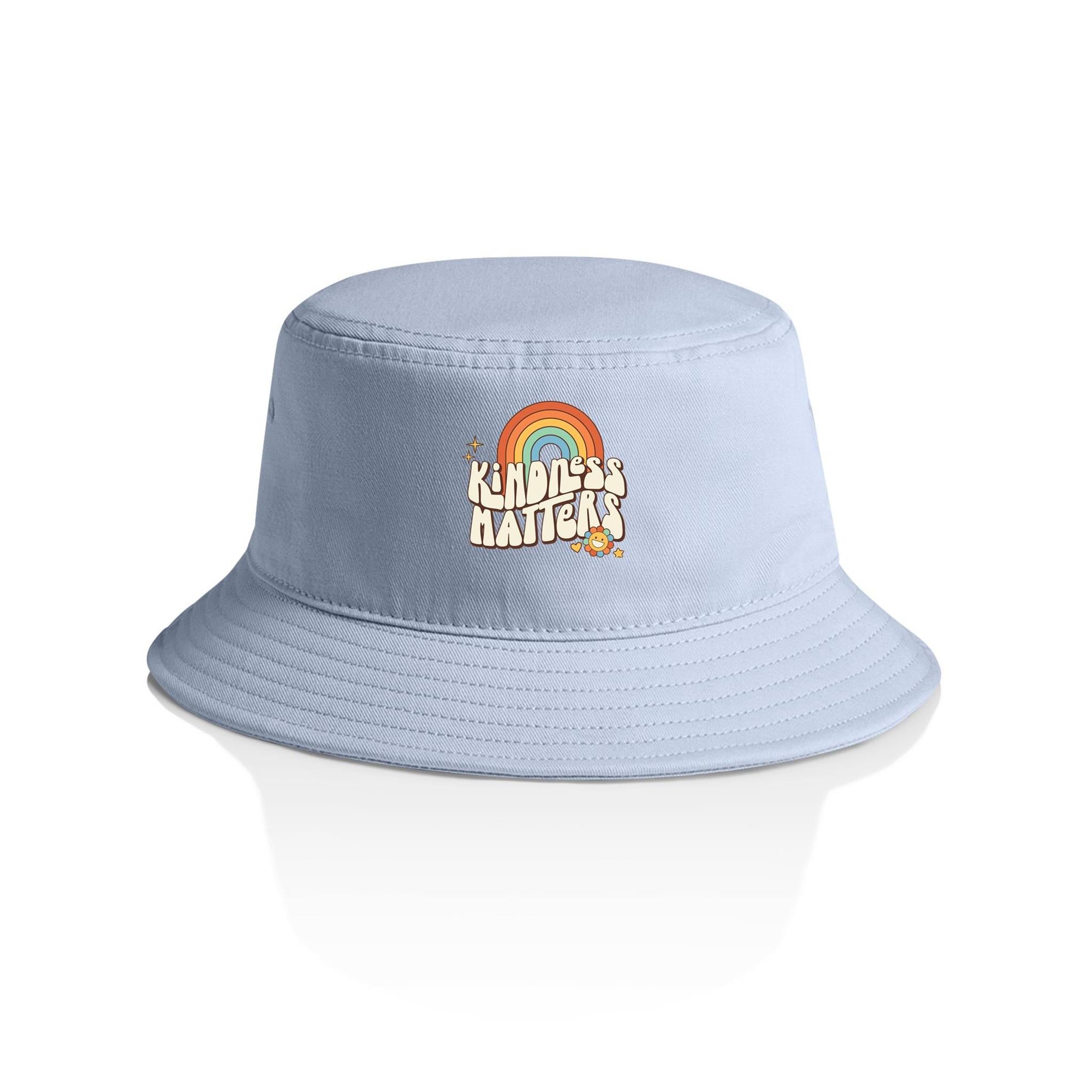 Kindness Matters - AS Colour Bucket Hat Powder One Size As Colour Bucket Hat Kindness Printed In Australia
