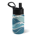 Ocean Waves 12oz Kids Water Bottle with Straw Lid