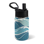 Ocean Waves 12oz Kids Water Bottle with Straw Lid