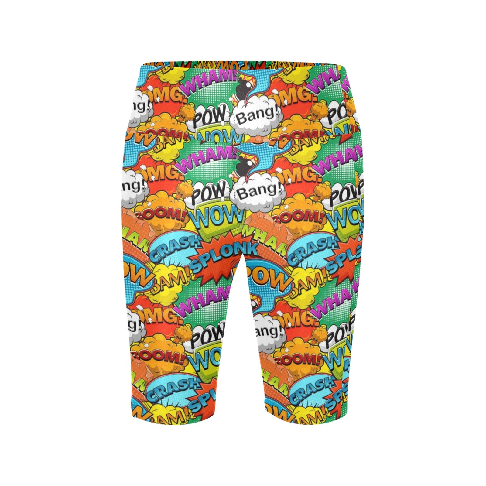 Comic Book 2 Women's Bike Shorts With Side Pockets Women's Bike Shorts comic Printed Offshore