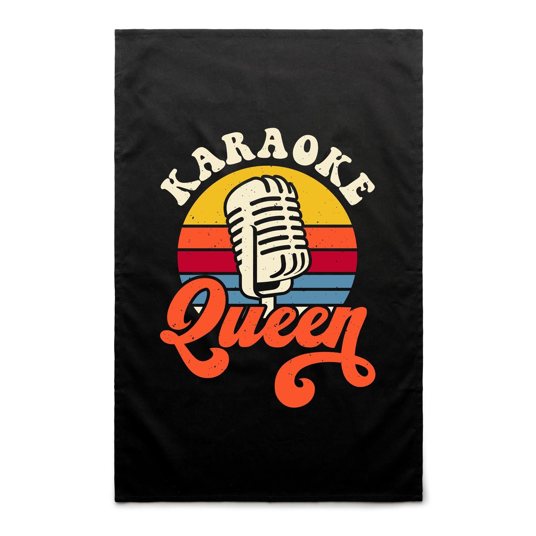 Karaoke Queen - AS Colour Tea Towel Default Title Tea Towel Music Printed In Australia