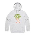 Here For The Food - Mens Hoodie White Marle Mens Hoodie Food Printed In Australia