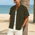 Yellow Lightning Men's Crinkle Hawaiian Shirt