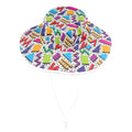 Graphic 80's Wide Brim Bucket Hat Wide Brim Bucket Hat Printed Offshore Retro