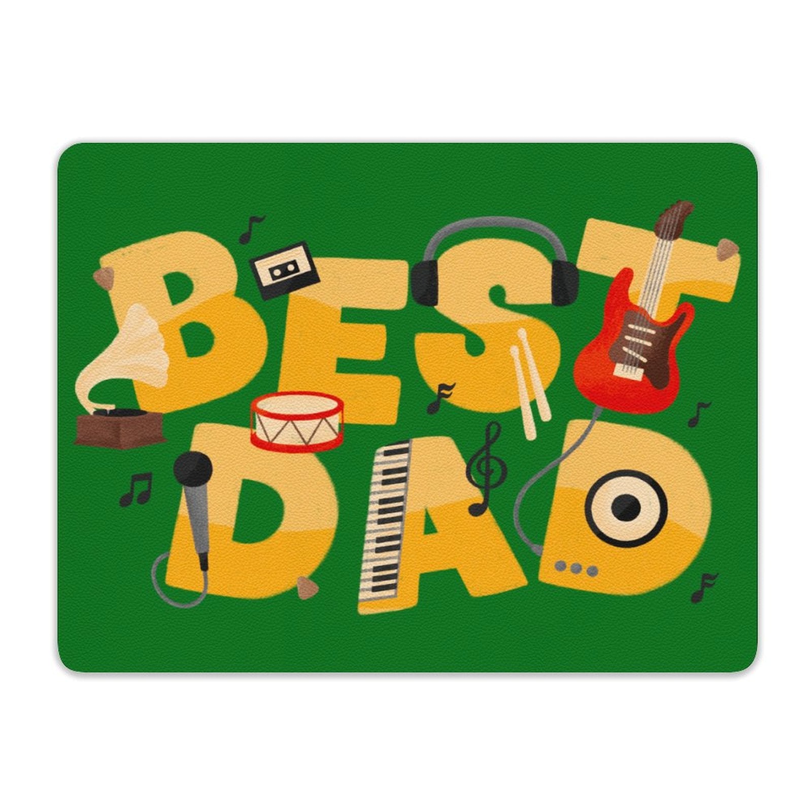 Best Dad Leather Mouse Pad Leather Mouse Pad Dad Printed Offshore
