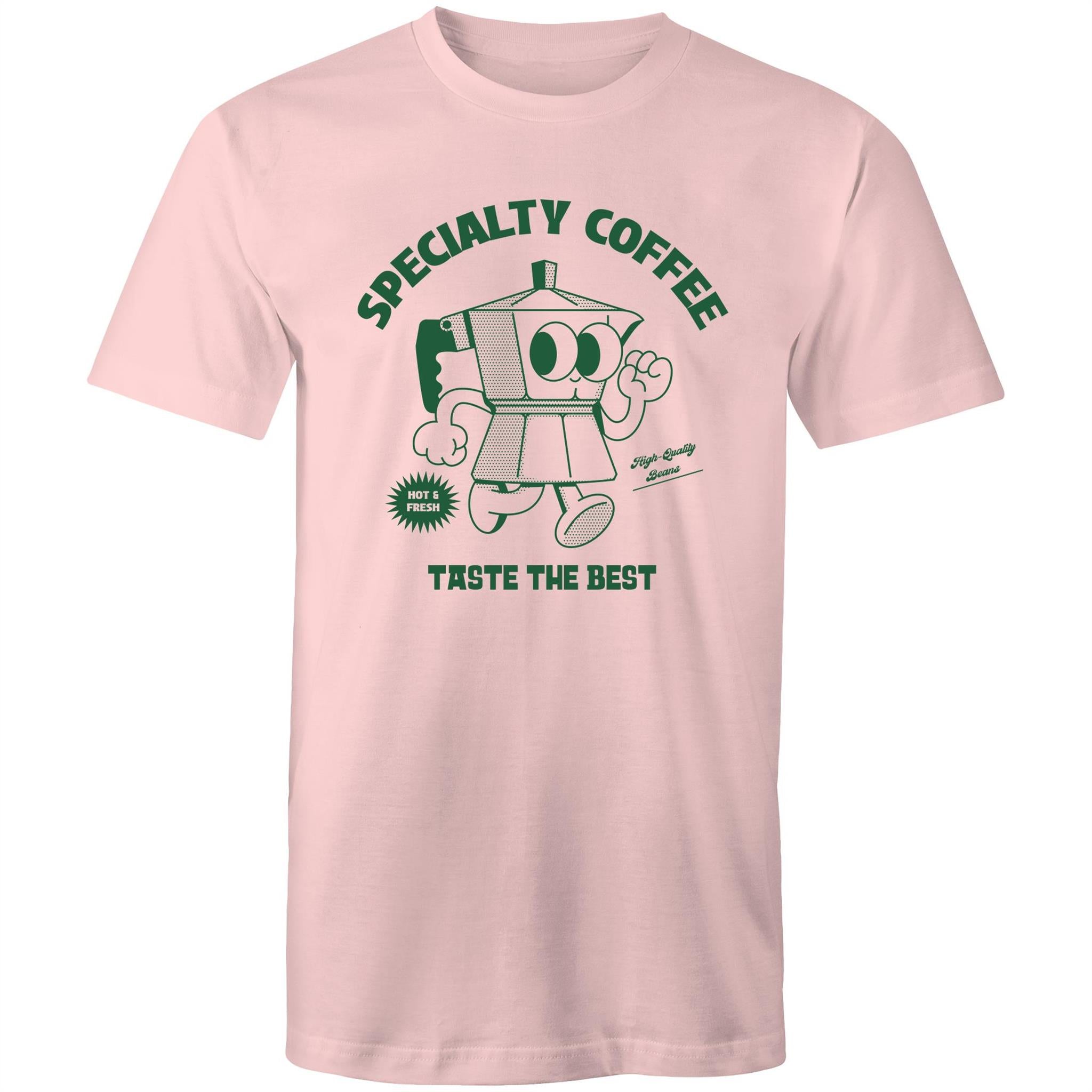 Specialty Coffee - Mens T-Shirt Pink Mens T-shirt Coffee Printed In Australia