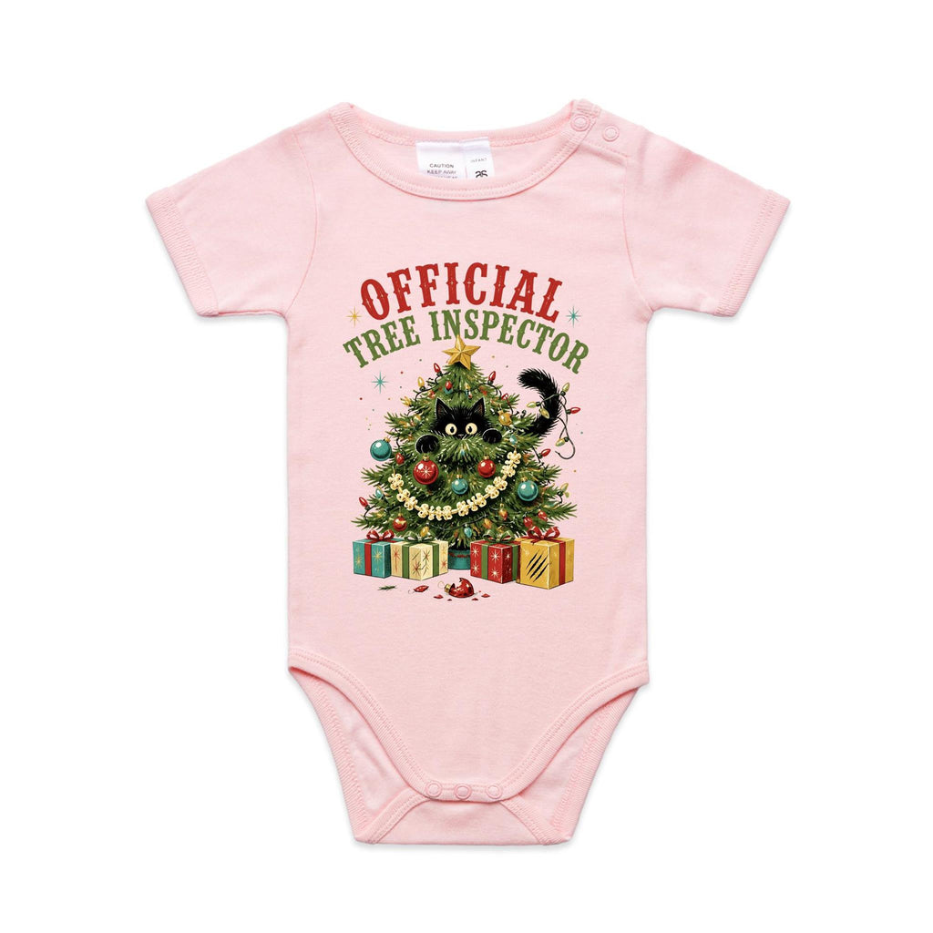 Official Tree Inspector Cat Baby Christmas Bodysuit