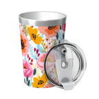 Bright And Colourful Flowers Small Stainless Steel Travel Mug Cup 12oz/350ml