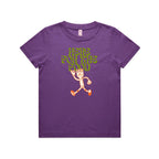 Here For The Food - Kids Youth T-shirt Purple Kids T-shirt Food Printed In Australia