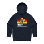 Camera Film, Now We Wait Women's AS Colour Hoodie Navy Womens Hoodie Printed In Australia Retro