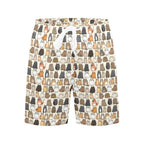 Lots Of Cats Men's Mid-Length Beach Shorts Men's Mid-Length Beach Shorts animal Printed Offshore