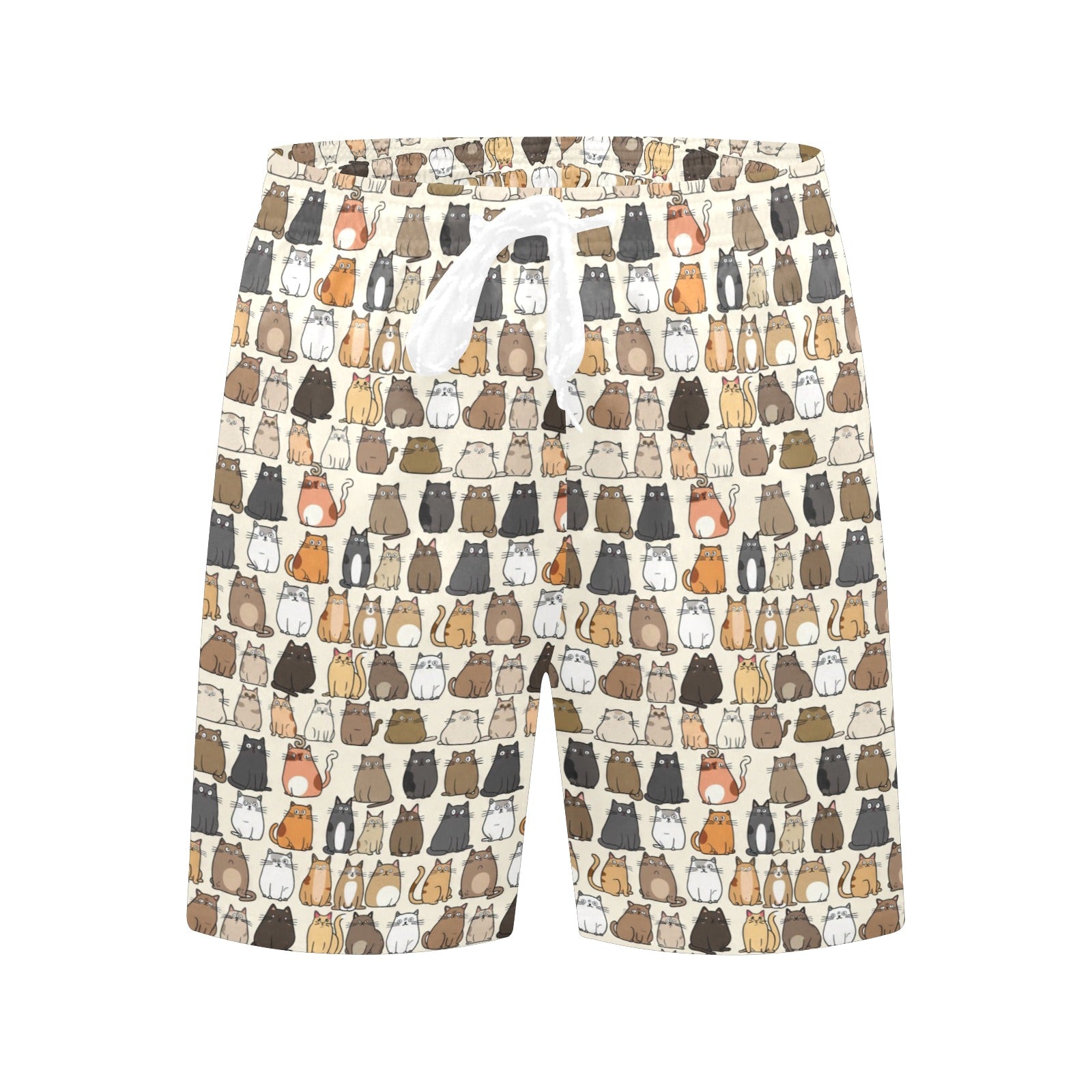 Lots Of Cats - Men's Mid-Length Beach Shorts Men's Mid-Length Beach Shorts animal Printed Offshore