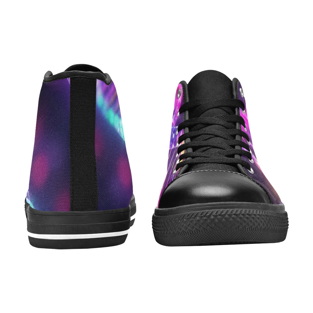 DNA Glow - Kids High Top Canvas Shoes