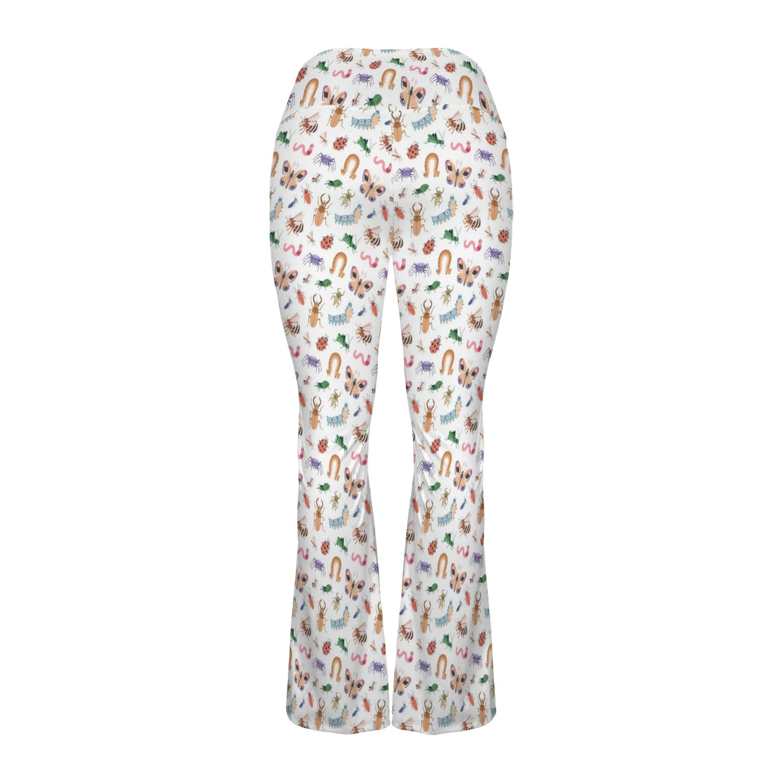 Cute Bugs - High Waist Crossover Tummy Control Flare Leggings