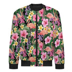 Flamingo Jungle Men's Casual Zip‑Up Bomber Jacket