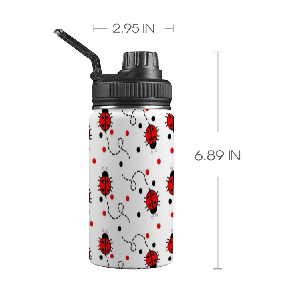 Ladybugs On The Move - Kids Water Bottle with Chug Lid (12 oz) One Size Kids Water Bottle with Chug Lid animal Printed Offshore