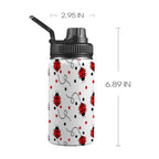 Ladybugs On The Move - Kids Water Bottle with Chug Lid (12 oz) One Size Kids Water Bottle with Chug Lid animal Printed Offshore