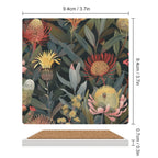 Australian Native Flowers - Ceramic Coasters (Square) Ceramic Coasters Plants Printed Offshore