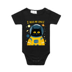 Cat Astronaut, I Need My Space - Baby Bodysuit Black Baby Bodysuit animal Printed In Australia Space