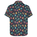 Video Arcade Women's Short-Sleeve Button Up Shirt Women's Short-Sleeve Button Up Shirt Games Printed Offshore Retro