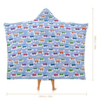 Colourful Cars Kids Hooded Blanket 100cm x 130cm
