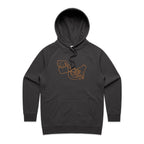 Barista - Womens Hoodie Coal Womens Hoodie Coffee Printed In Australia