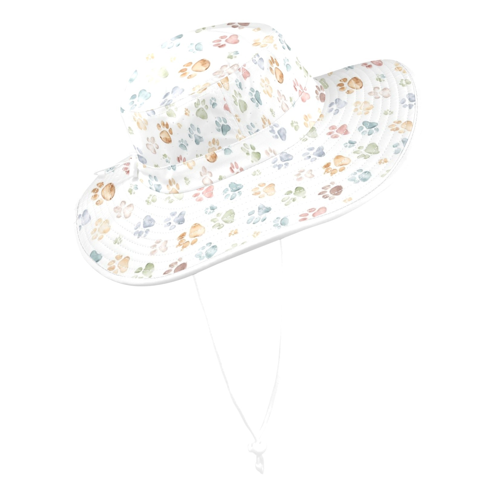 Paw Print Wide Brim Bucket Hat Wide Brim Bucket Hat animal Printed Offshore