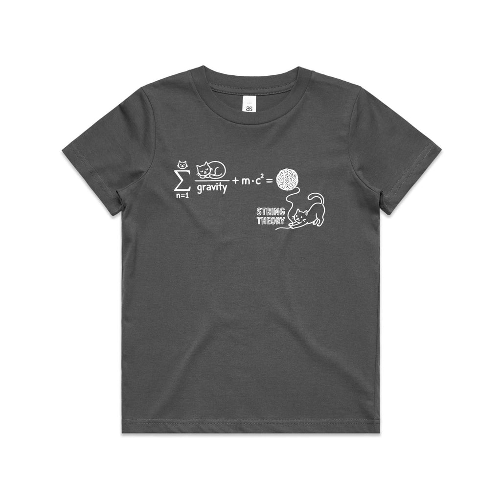 Cat String Theory Physics Kids AS Colour T-shirt
