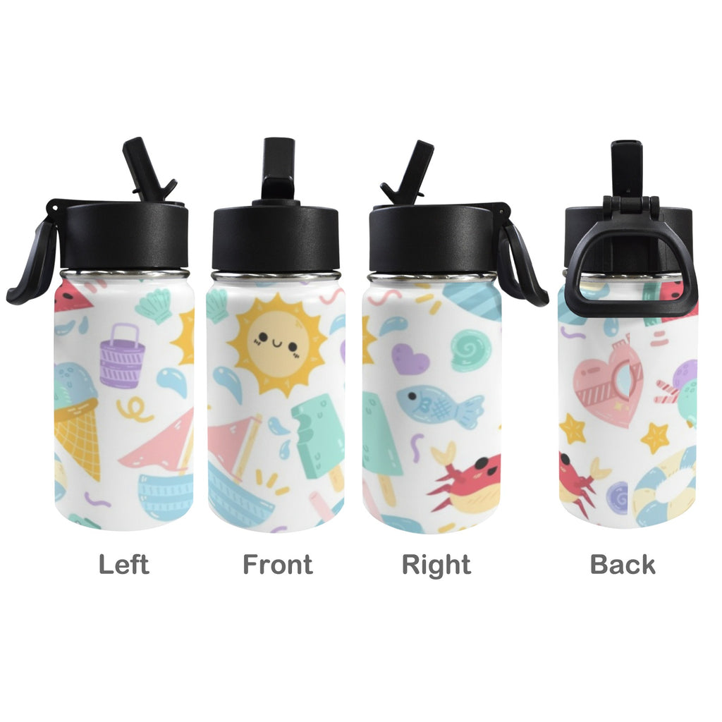 Summer Fun 12oz Kids Water Bottle with Straw Lid