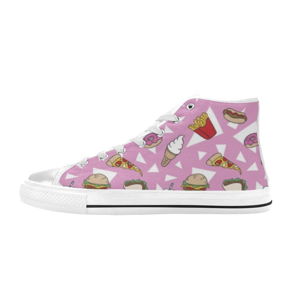 Fast Food - Kids High Top Canvas Shoes