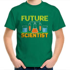 Future Scientist - Kids Youth T-Shirt Kelly Green Kids Youth T-shirt Printed In Australia Science